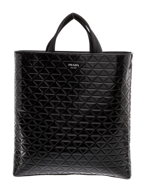 Prada Enameled Metal Triangle Tote