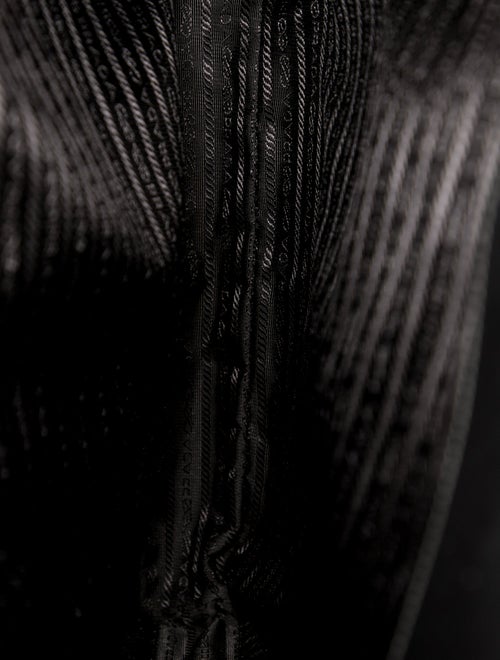 Prada Enameled Metal Triangle Tote