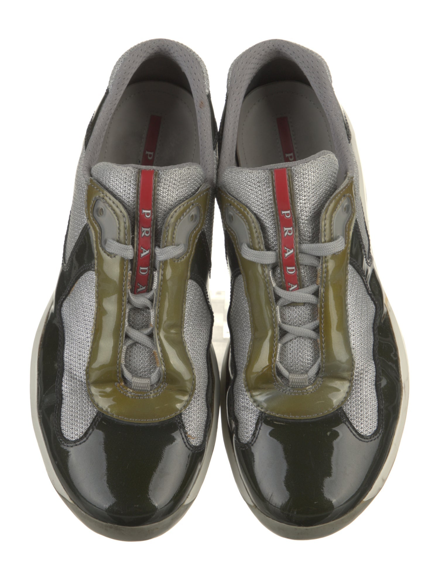 Prada Mesh Colorblock Pattern Sneakers