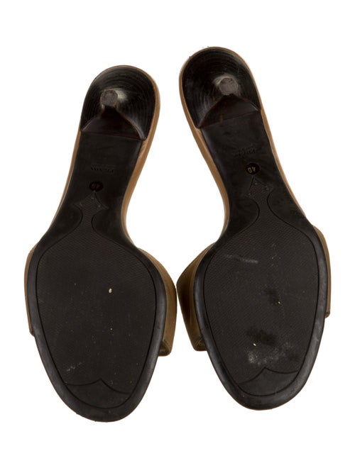 Prada Suede Leather Trim Embellishment Slides