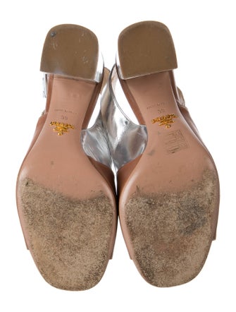 Prada Leather Colorblock Pattern Slingback Sandals