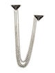 Prada Enamel Triangle Ball Bead Multi-Chain Brooch Necklace