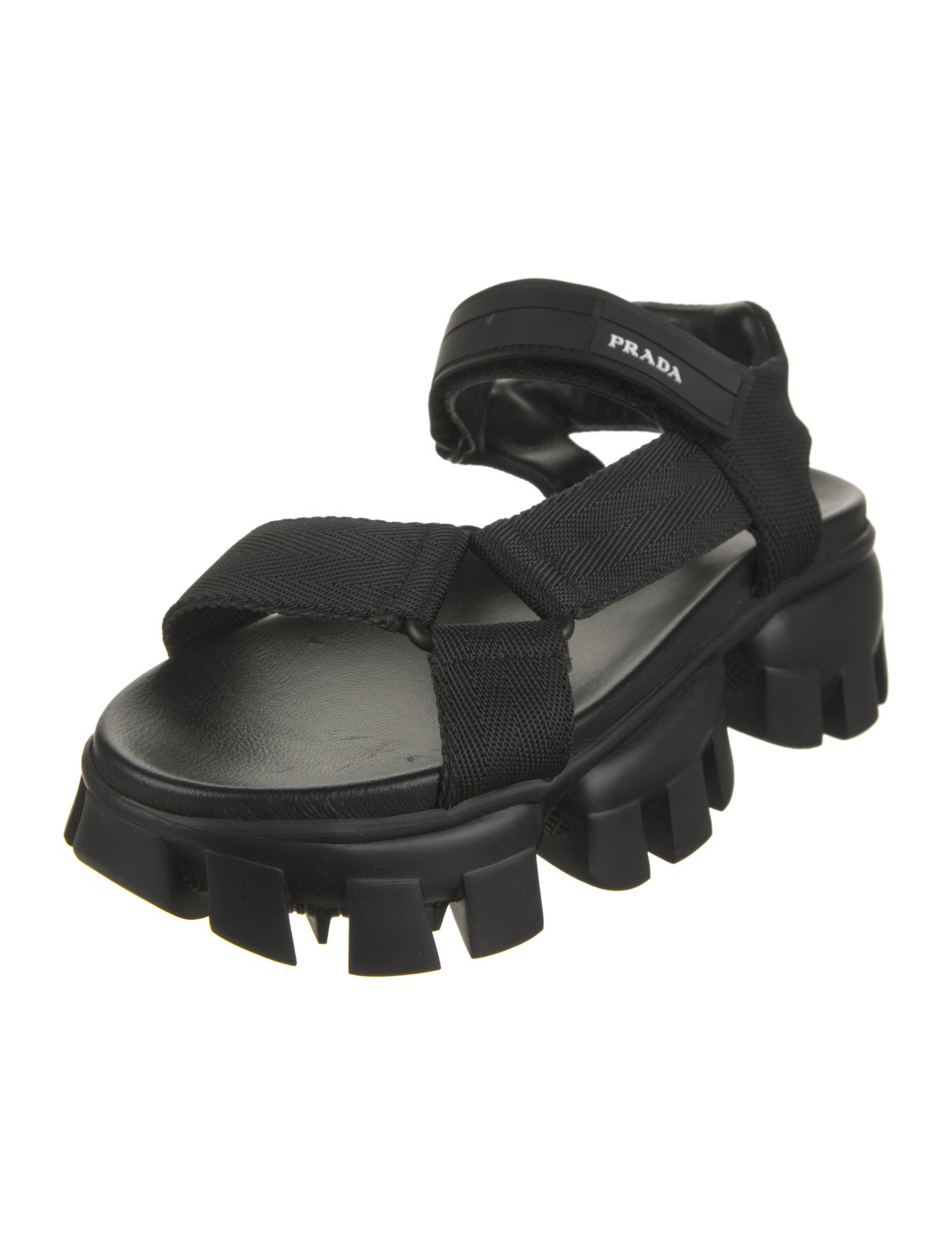 Prada Rubber Slingback Sandals
