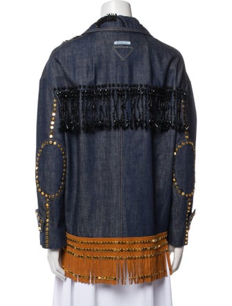 Prada 2017 Printed Denim Jacket