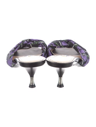 Prada Floral Print Slides