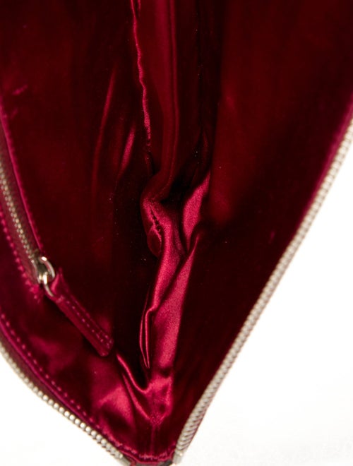 Prada Enameled Metal Triangle Clutch