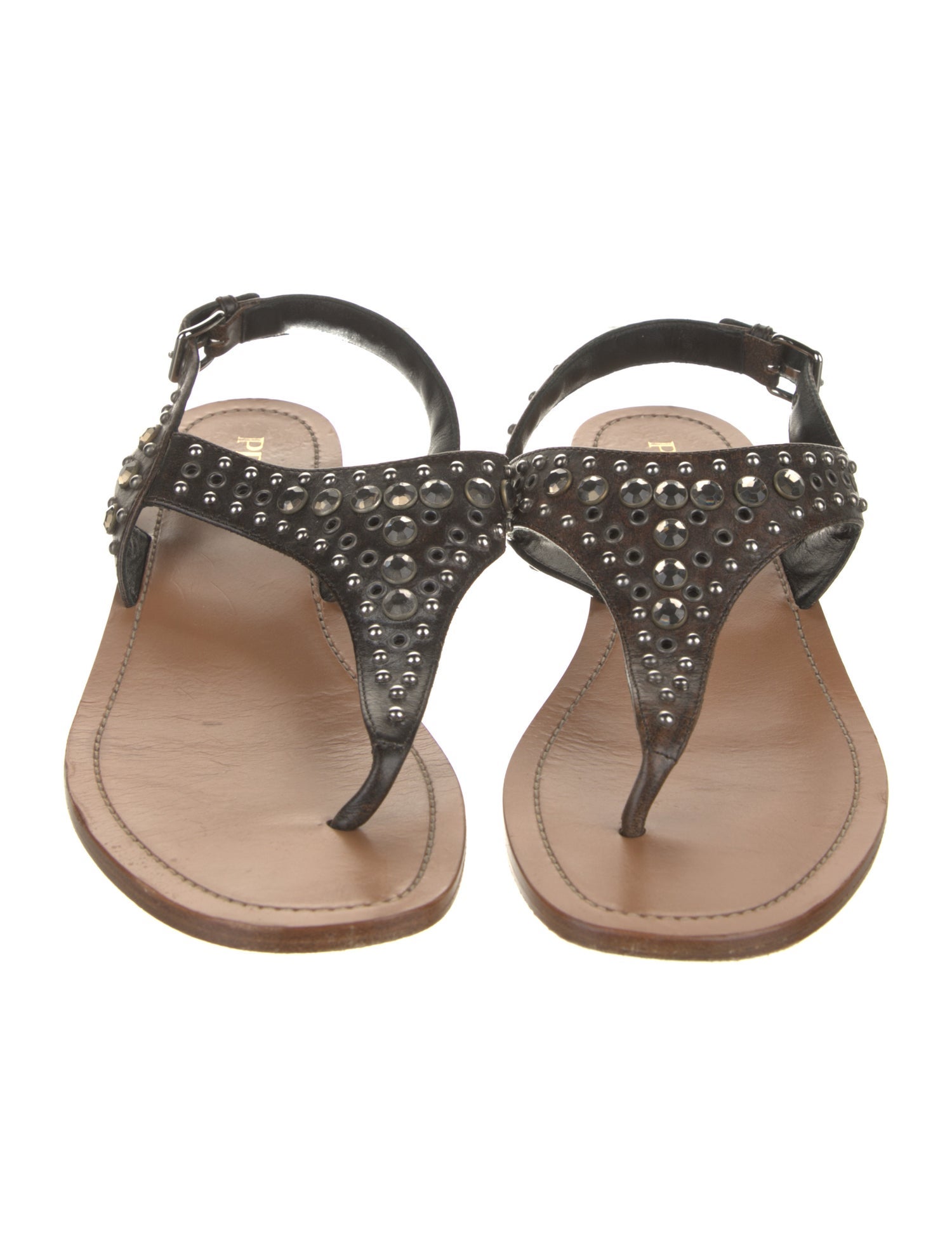 Prada Leather Slingback Sandals