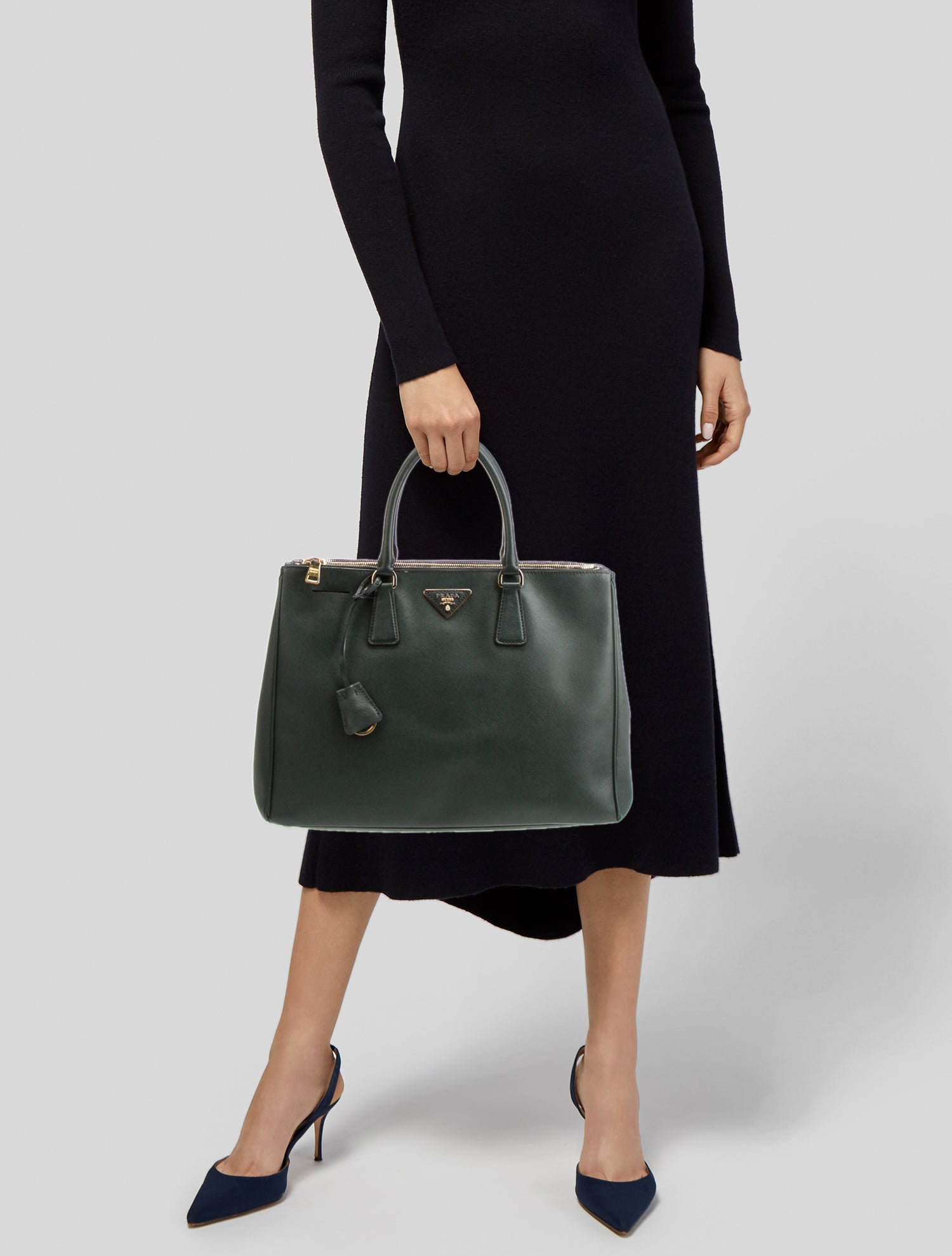 Prada Saffiano Leather Galleria Double Zip Large