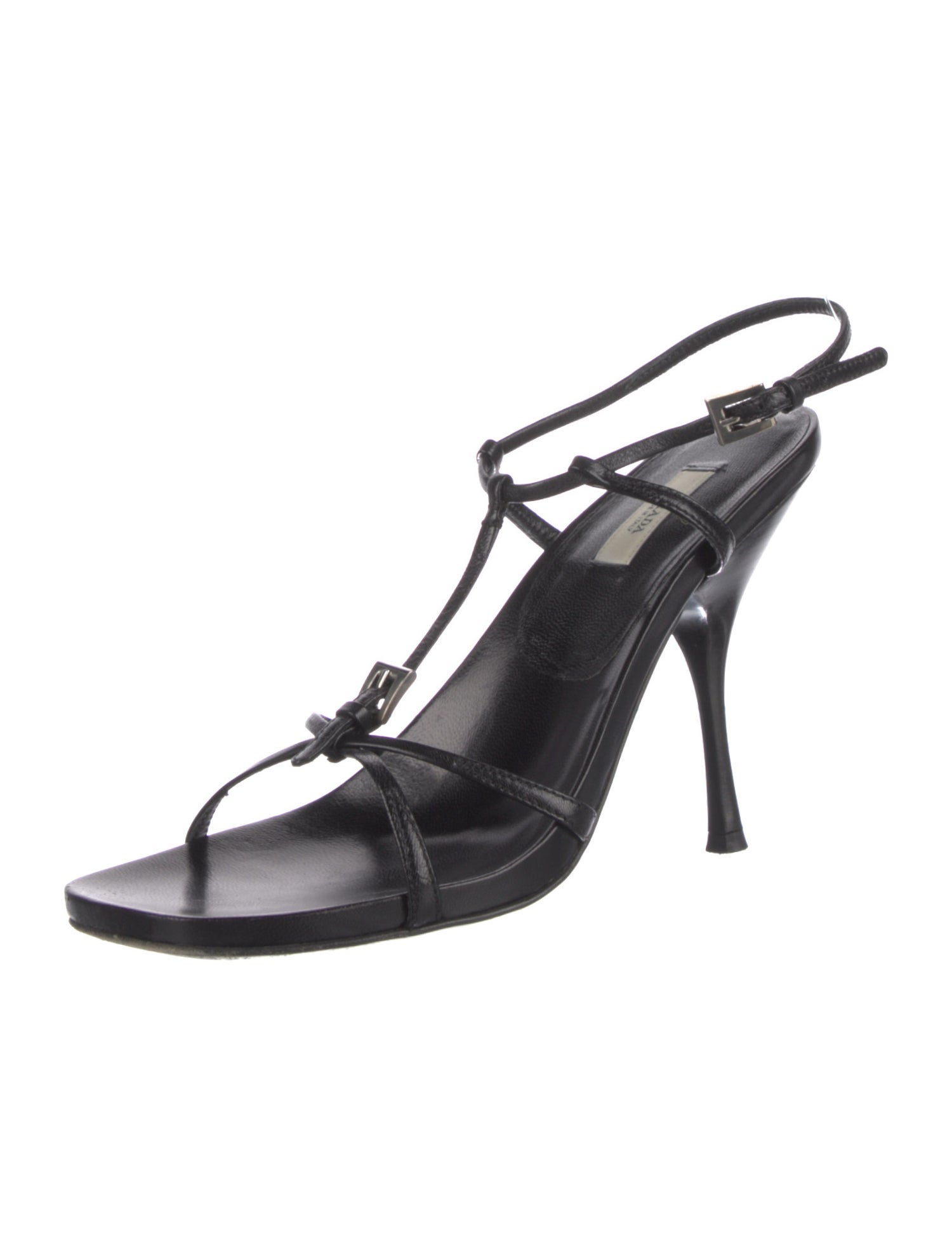 Prada Leather Slingback Sandals