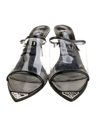 Prada PVC Graphic Print Slides