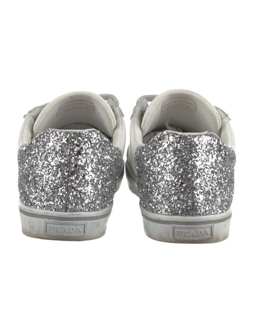 Prada Leather Colorblock Pattern Sneakers