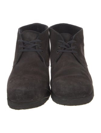 Prada Suede Lace-Up Boots