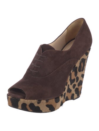 Prada Suede Animal Print Pumps
