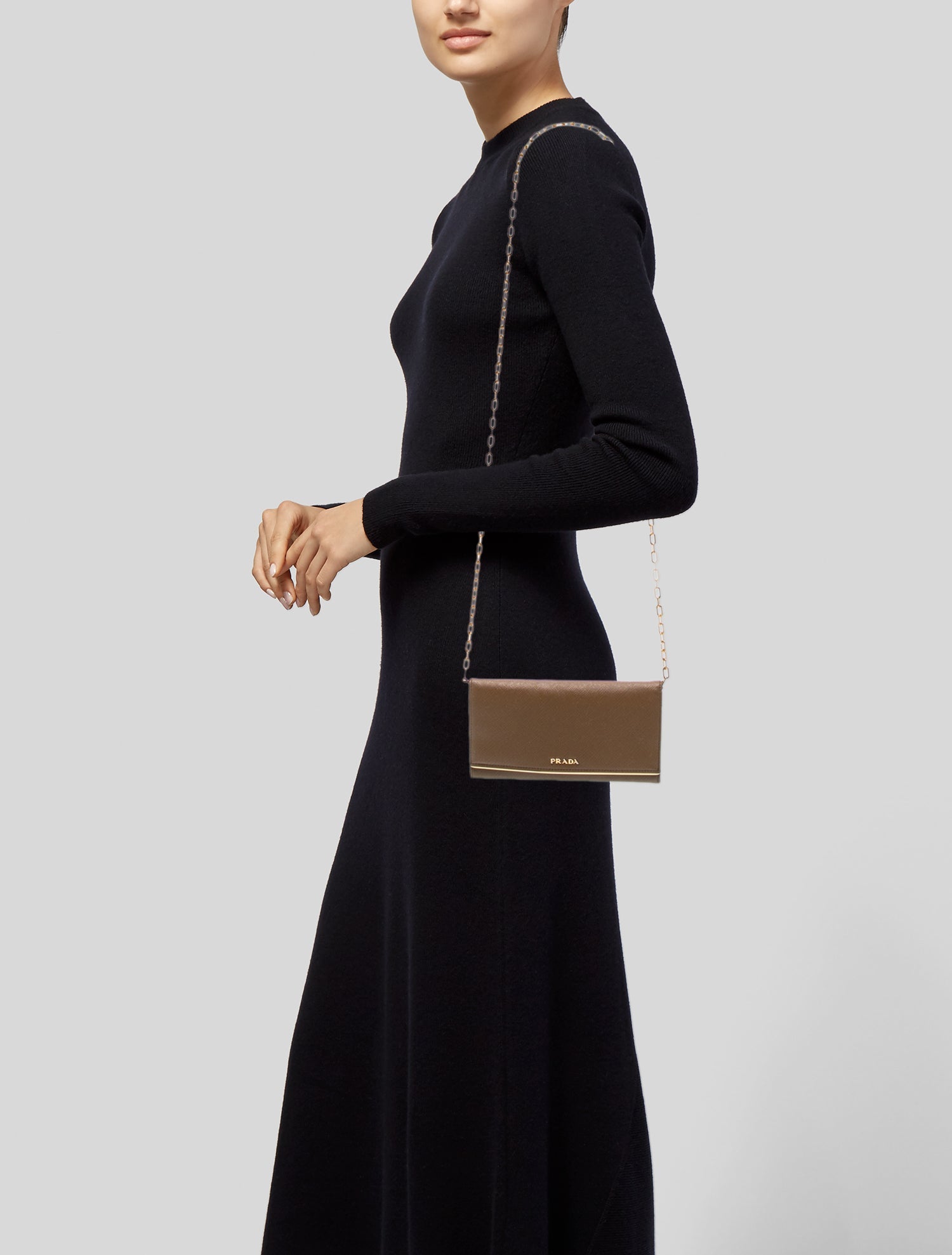 Prada Saffiano Leather Metal