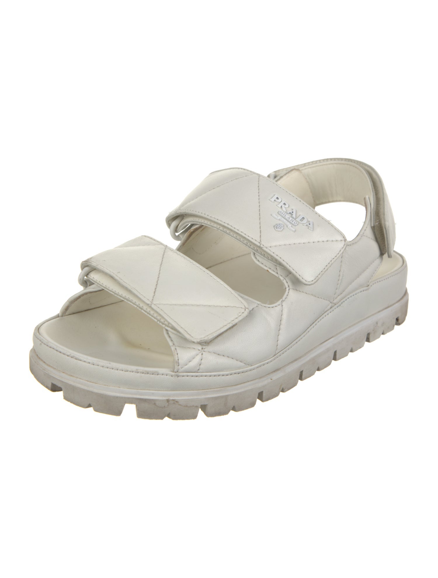 Prada Leather Slingback Sandals