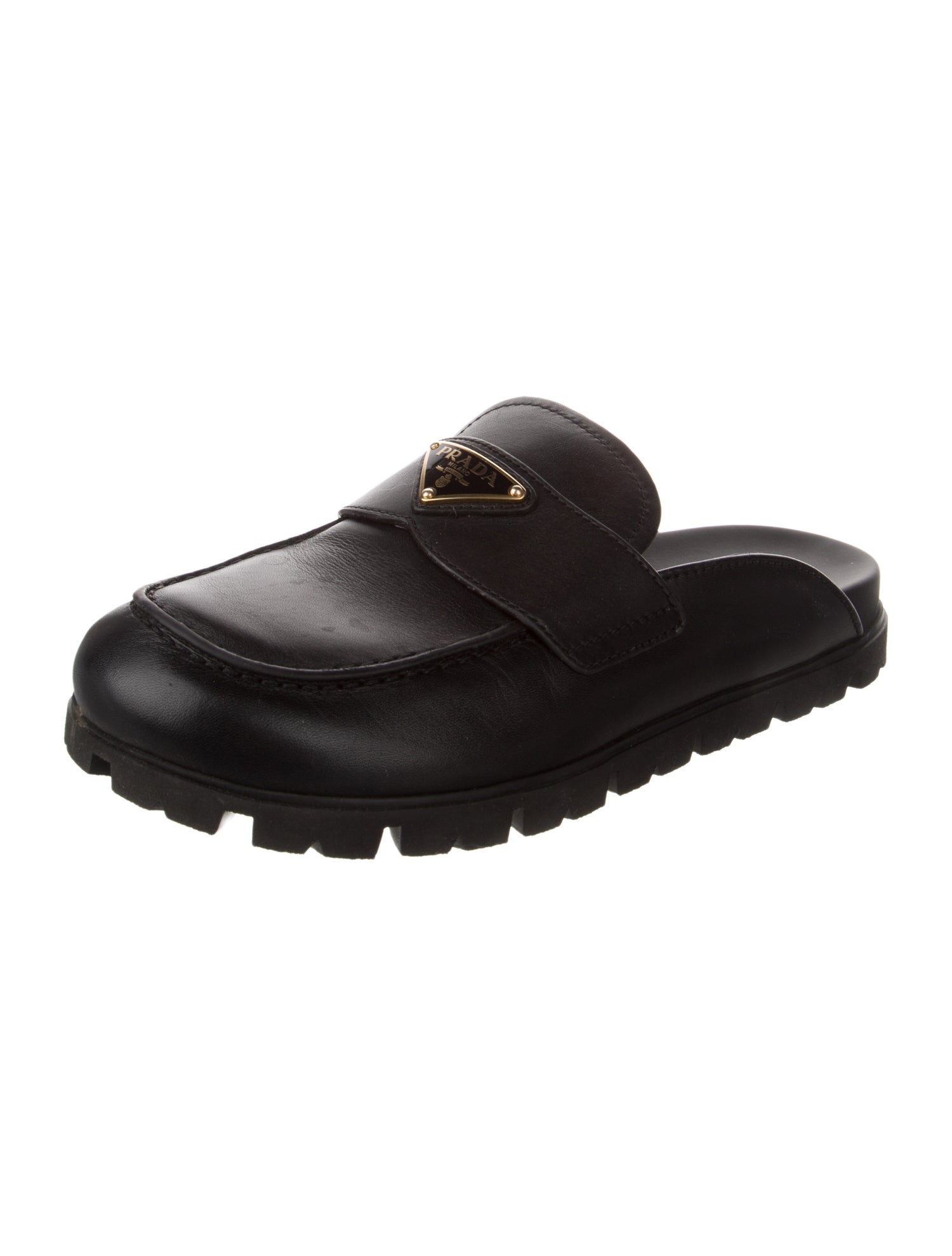 Prada Leather Slides