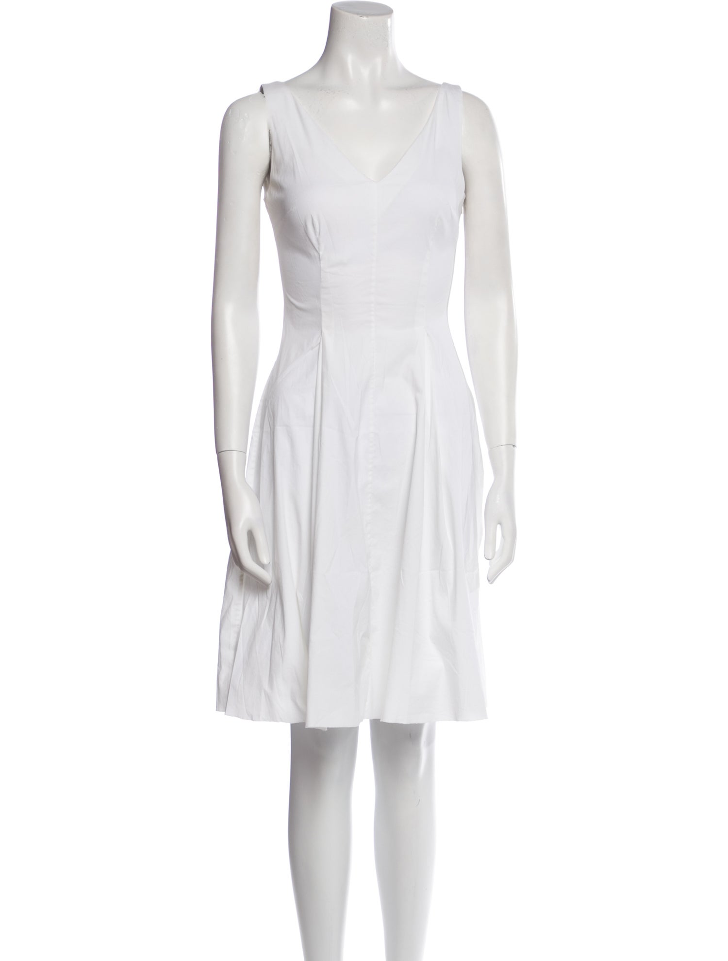 Prada V-Neck Knee-Length Dress