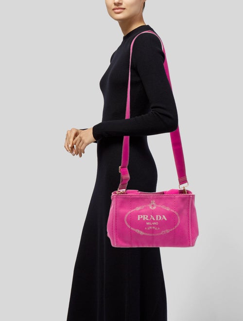 Prada Enameled Metal Triangle Top Handle Bag Medium