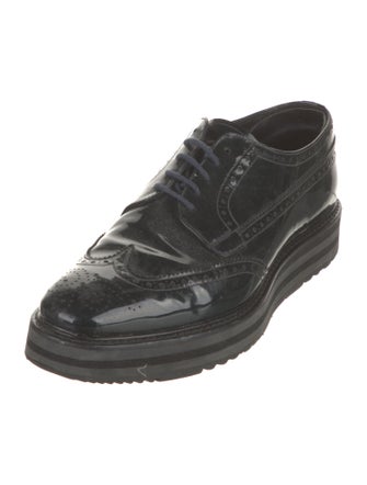 Prada Patent Leather Lasercut Accents Brogues