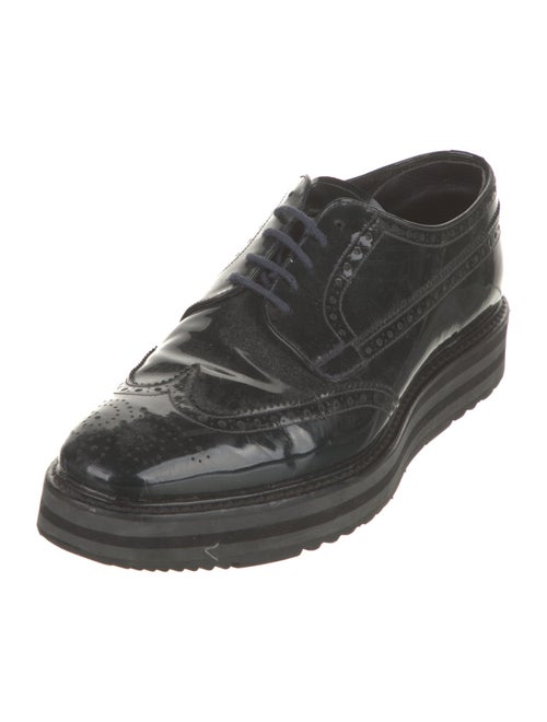 Prada Patent Leather Lasercut Accents Brogues