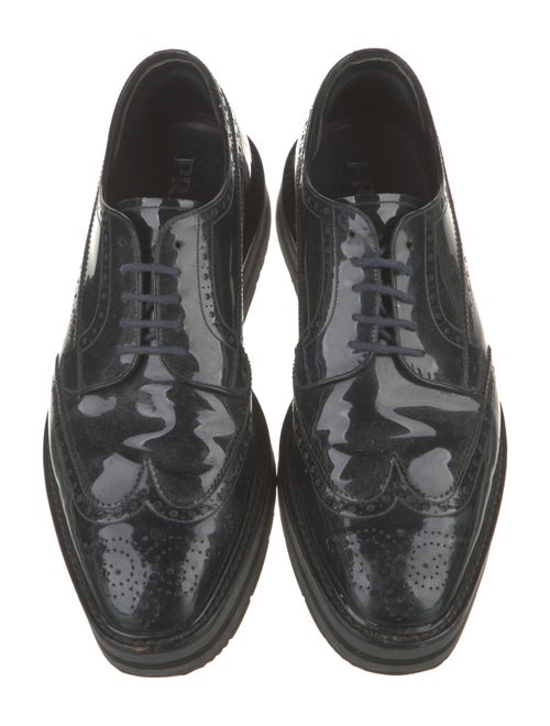 Prada Patent Leather Lasercut Accents Brogues