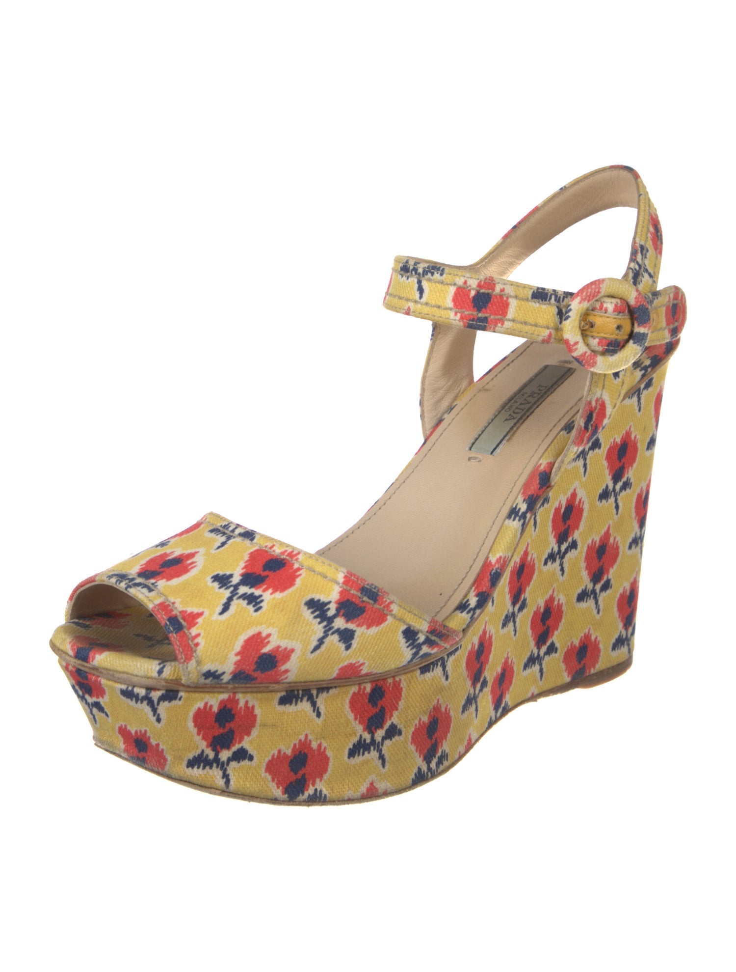 Prada Floral Print Sandals