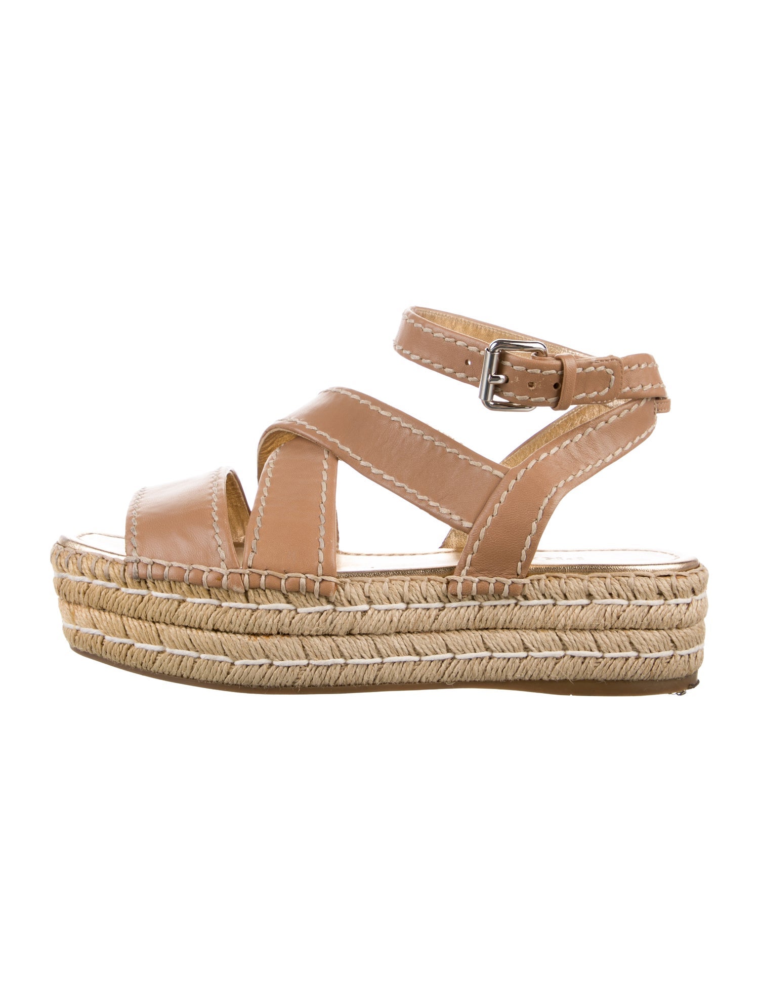 Prada Leather Espadrilles