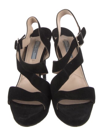 Prada Suede Slingback Sandals