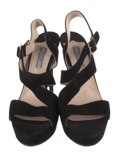Prada Suede Slingback Sandals