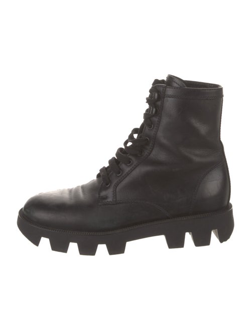 Prada Leather Combat Boots