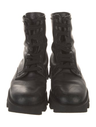 Prada Leather Combat Boots