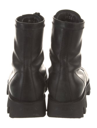 Prada Leather Combat Boots