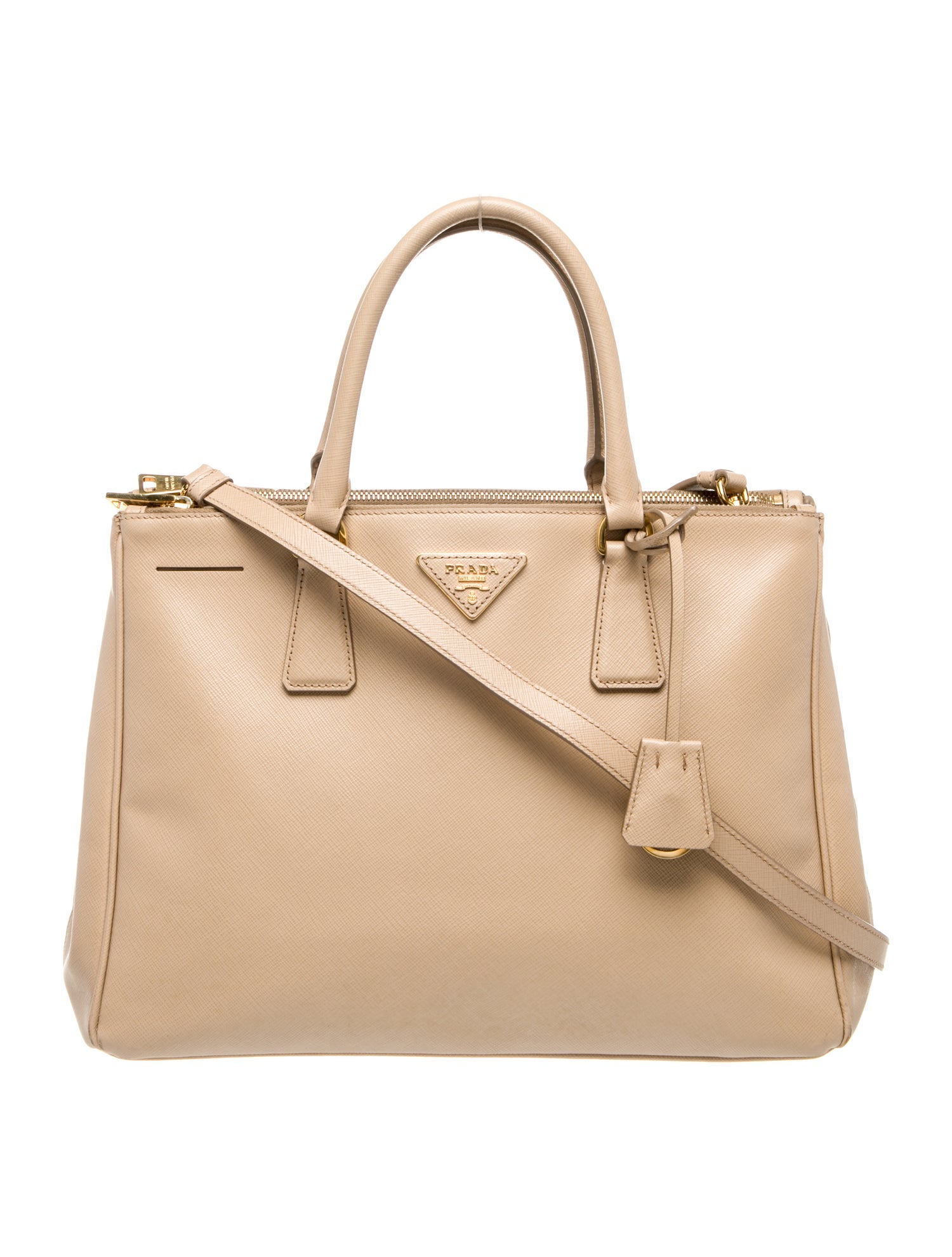 Prada Vitello Daino Leather Galleria Double Zip Large