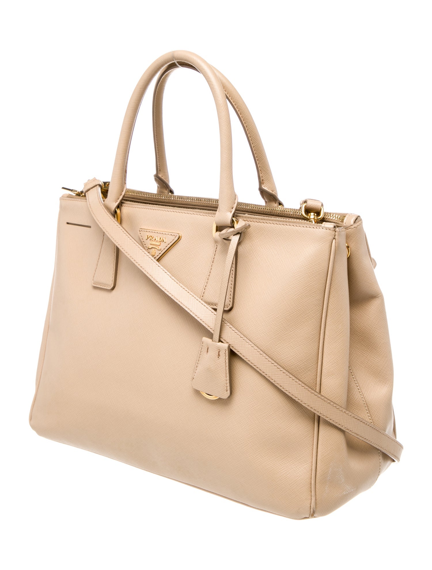 Prada Vitello Daino Leather Galleria Double Zip Large