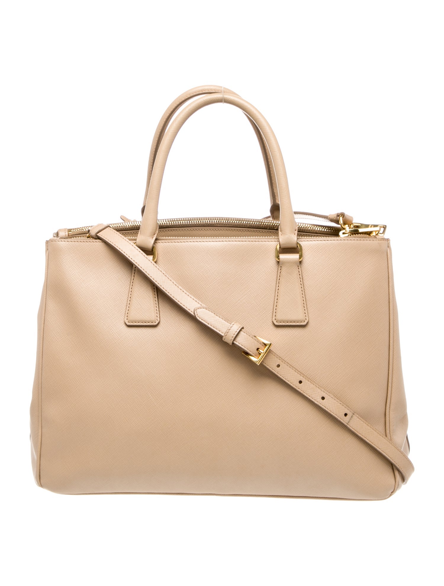 Prada Vitello Daino Leather Galleria Double Zip Large