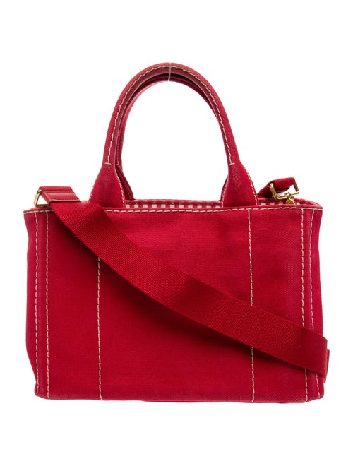 Prada Enameled Metal Triangle Tote Small