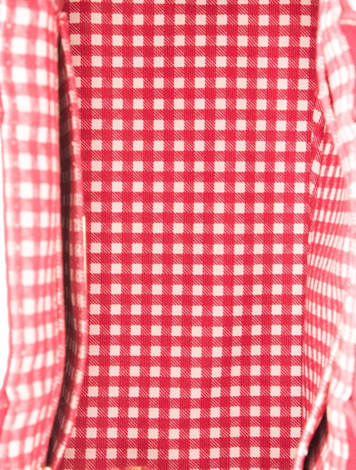 Prada Enameled Metal Triangle Tote Small