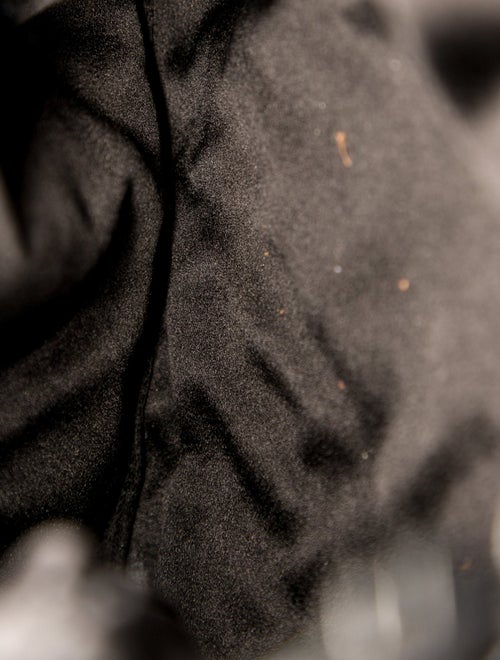 Prada Satin Leather Trimmed Raso Net Drawstring Bag Small