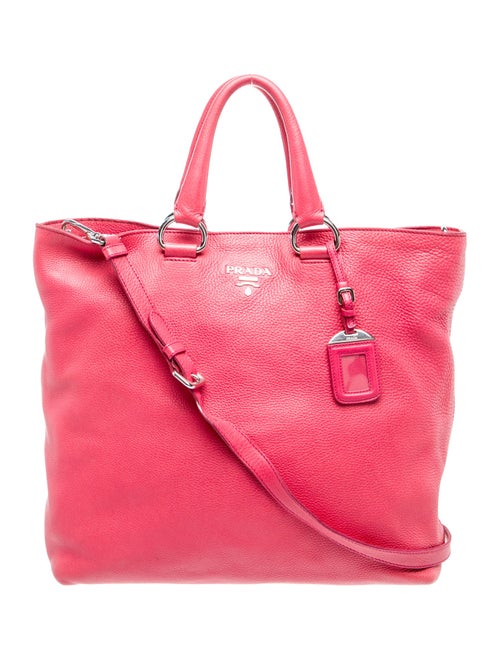 Prada Enameled Metal Triangle Tote