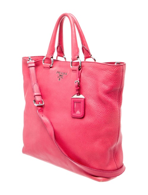 Prada Enameled Metal Triangle Tote