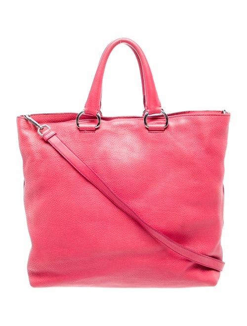 Prada Enameled Metal Triangle Tote