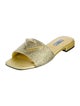 Prada Satin Crystal Embellishments Slides