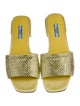 Prada Satin Crystal Embellishments Slides