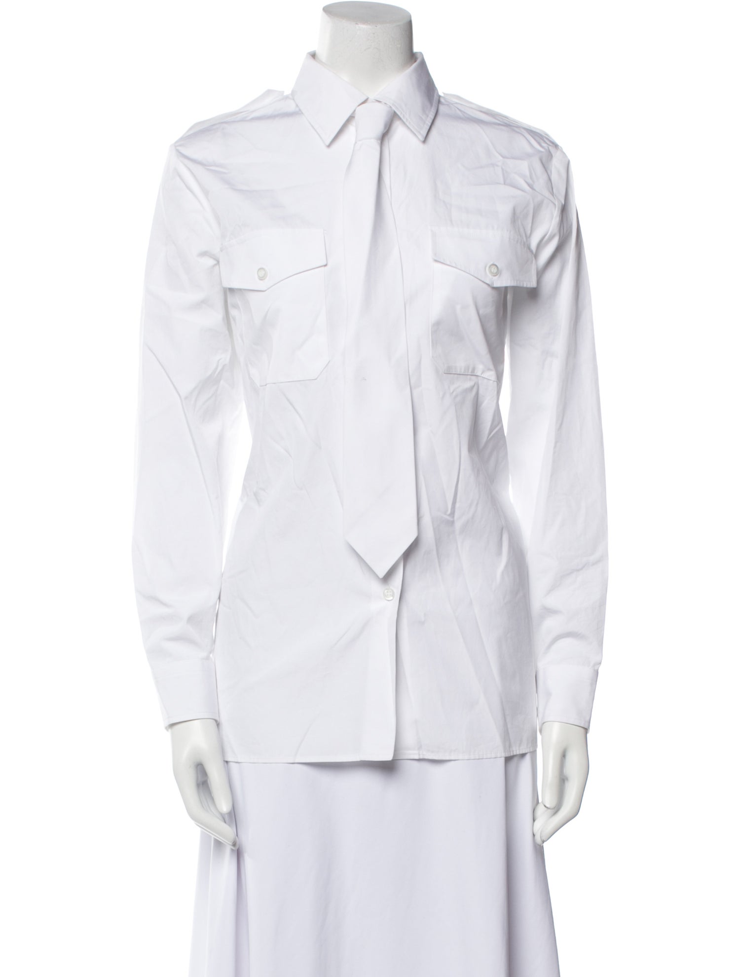 Prada 2024 Long Sleeve Button-Up Top