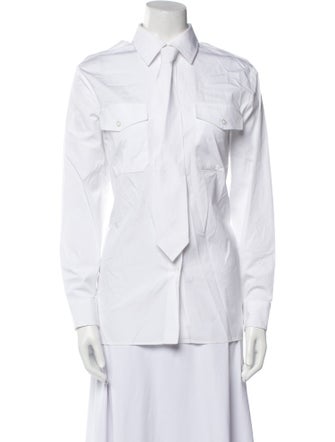 Prada 2024 Long Sleeve Button-Up Top