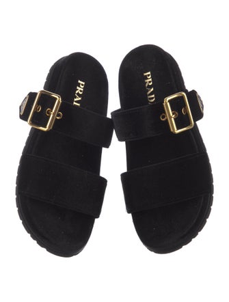 Prada Velvet Slides
