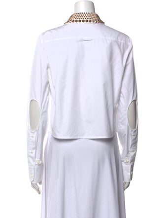 Prada 2019 Long Sleeve Button-Up Top