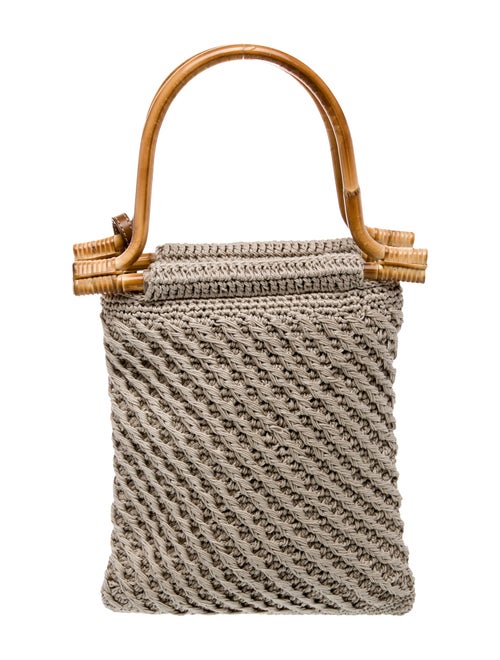 Prada Enameled Metal Triangle Top Handle Bag Mini 2025