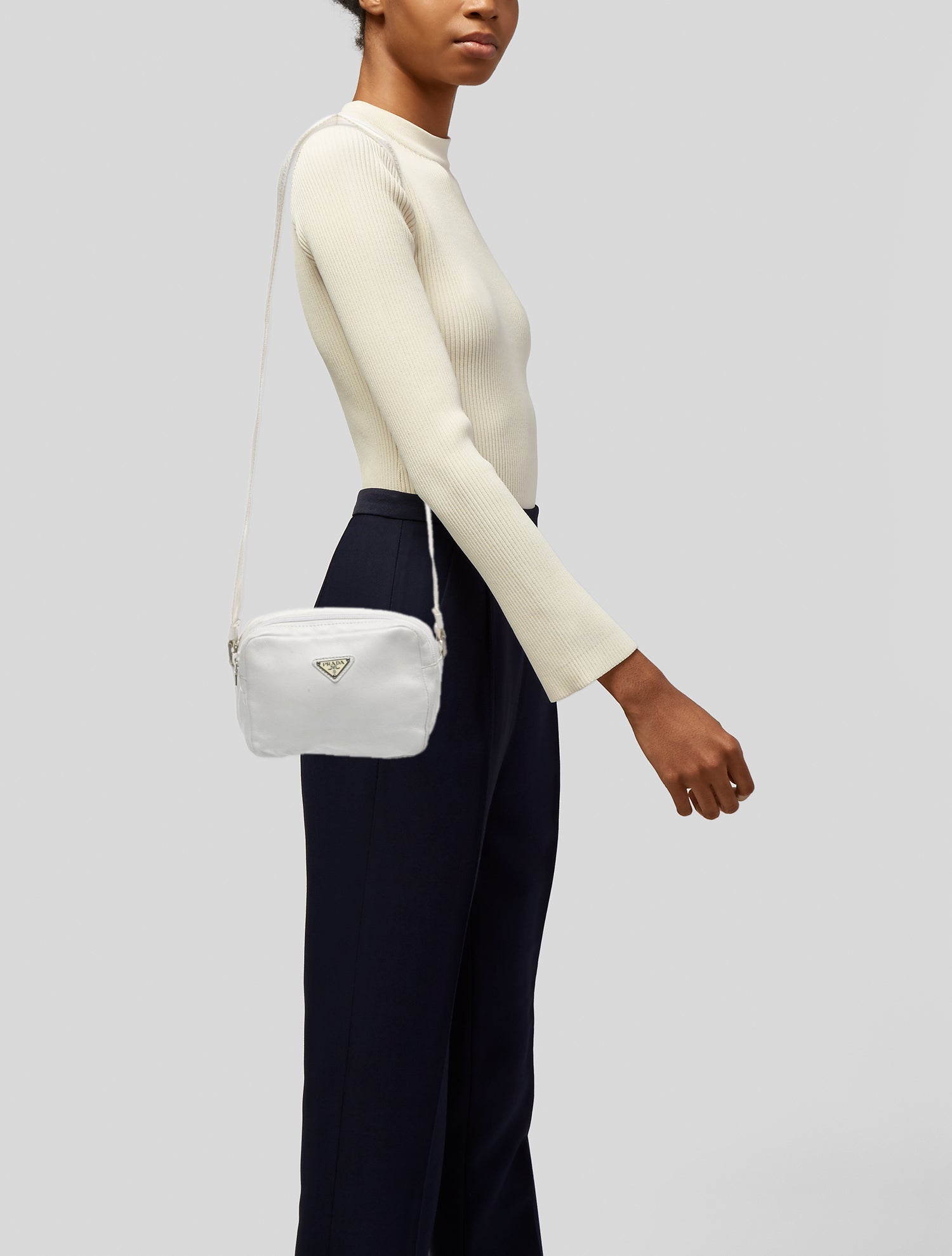 Prada City Calf Leather Crossbody Bag