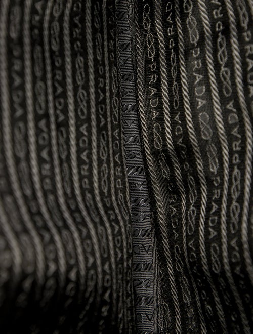 Prada Enameled Metal Triangle Portfolio